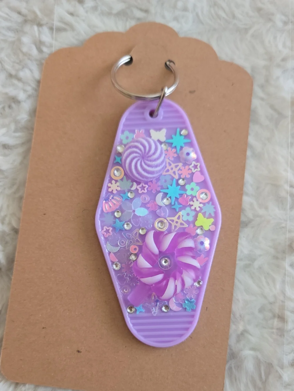 Keychain Handmade Purple Candy Deco Keychain - Brand